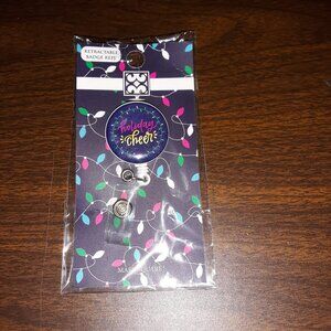 Mary Square Holiday Cheer Retractable Badge Reel